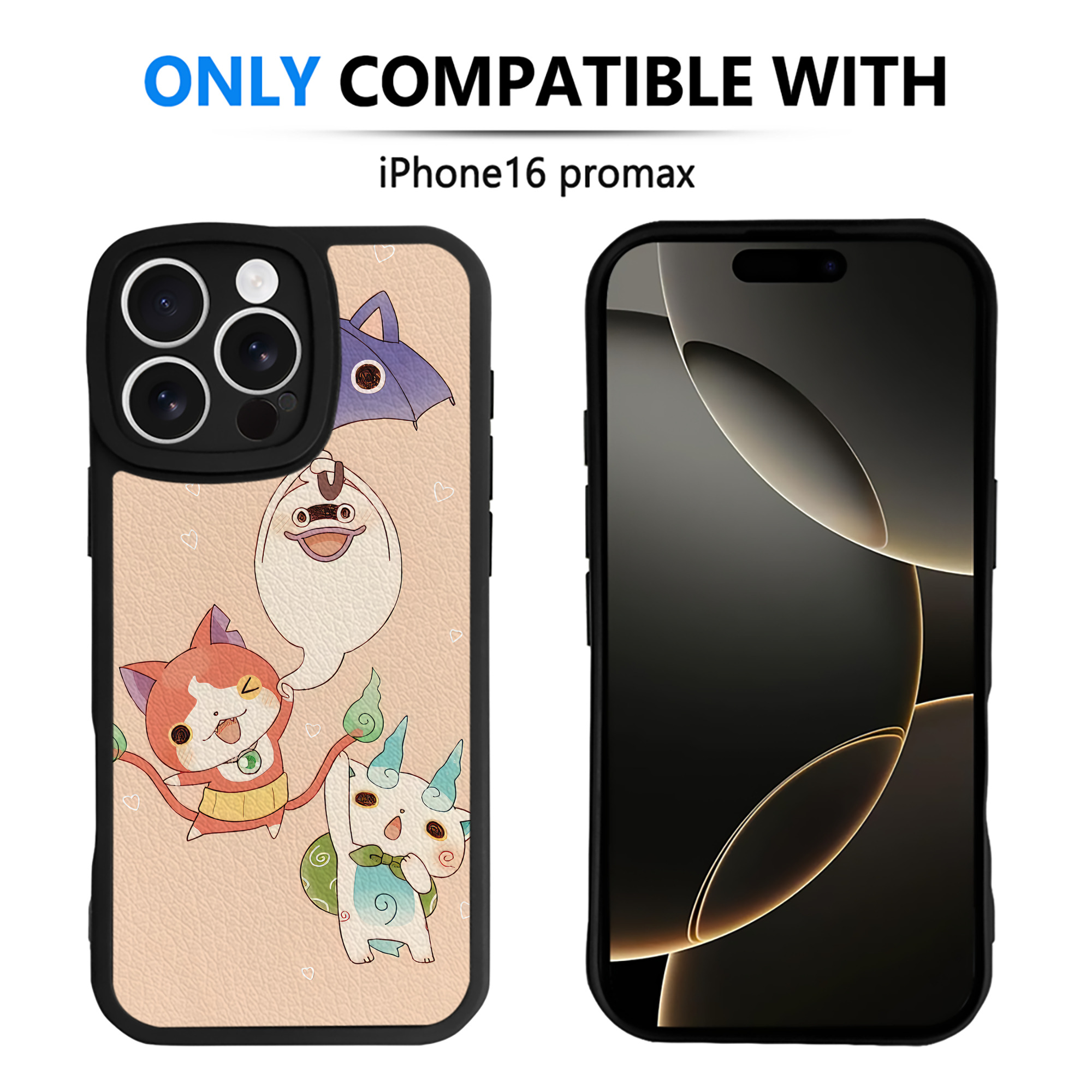 （画像用） 妖怪ウォッチ Yo-kai Watch 【iPhone 16シリーズ対応】シリコンスマホケース（レザー調） 材質：シリコン